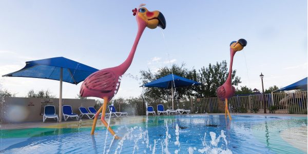 Flamingo Splash Pad at Rancho Sahuarita | 5 Best Splash Pads in Tucson