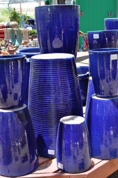 blue pots at Civano Nursery | Neighborhood Spotlight: Civano