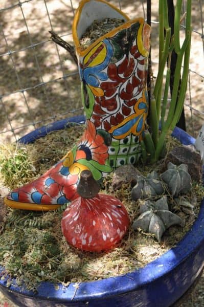 colorful boot at Civano Nursery | Neighborhood Spotlight: Civano