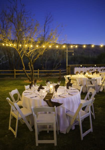 Evening Outdoor Wedding Reception Tanque Verde Ranch Tucson Arizona | Tanque Verde Ranch: An All-Inclusive Vacation in Tucson, AZ