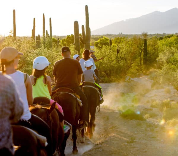 Horseback Riding Slow Ride Family Tanque Verde Ranch Tucson Arizona | Tanque Verde Ranch: An All-Inclusive Vacation in Tucson, AZ