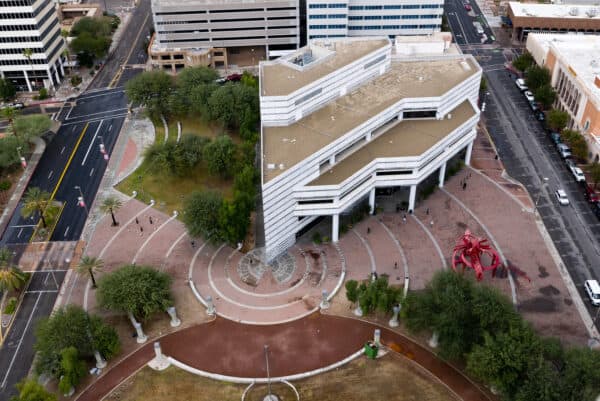 Joel D Valdez Main Library Aerial Shot Downtown Tucson | Joel D. Valdez Main Library - Attraction Guide