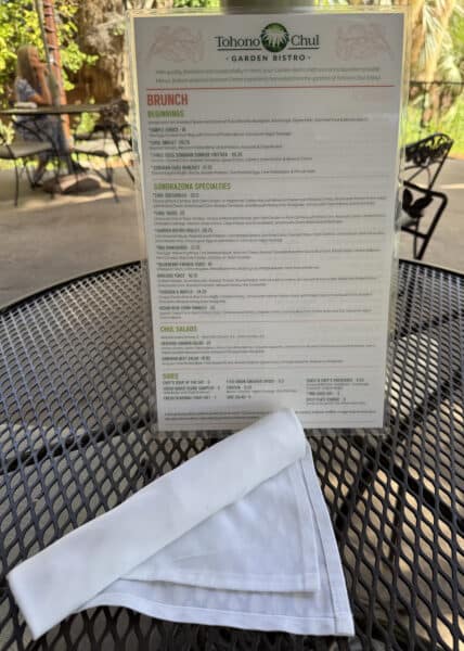 Tohono Chul Garden Bistro Menu Tucson Brunch | Tohono Chul Guide (Gardens, Galleries, Bistro)