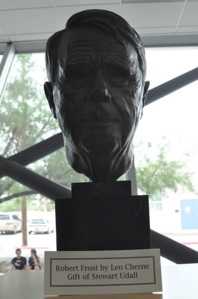 Robert Frost Sculpture at UA Poetry Center | UA Poetry Center - Attraction Guide