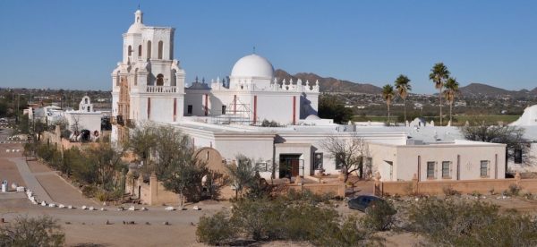 Mission San Xavier del Bac from the hill | Guide to Mission San Xavier del Bac