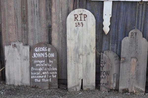 gravestones at Trail Dust Town | Ultimate Guide to Trail Dust Town