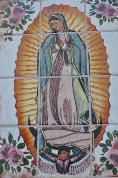 tiled artwork at Mission San Xavier del Bac | Guide to Mission San Xavier del Bac