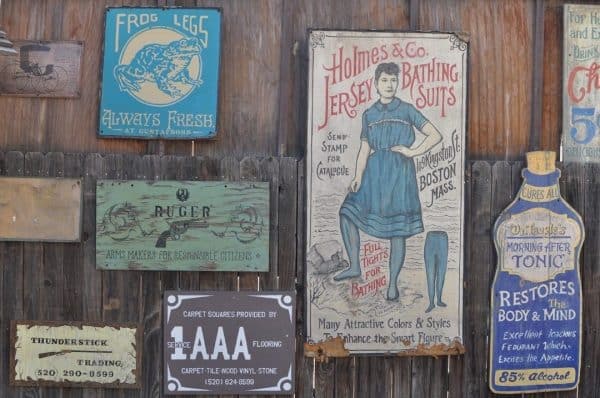 vintage signs at Trail Dust Town | Ultimate Guide to Trail Dust Town