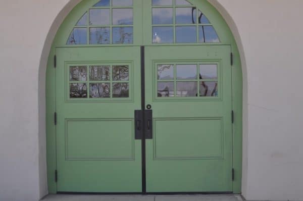 green doors at Maynards Market | Ultimate Guide to Tucson Bike Tours