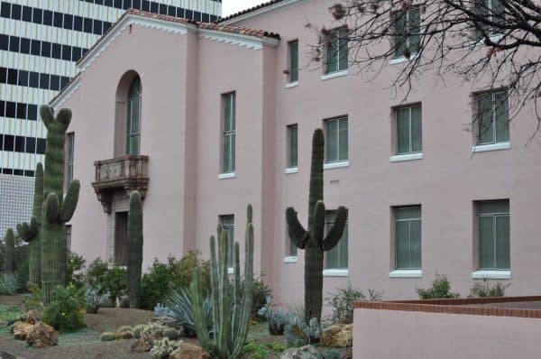 pink Pima County Courthouse | Ultimate Guide to Tucson Bike Tours