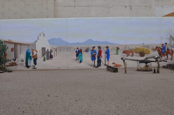 wall painting at Presidio San Agustin | Ultimate Guide to Tucson Bike Tours