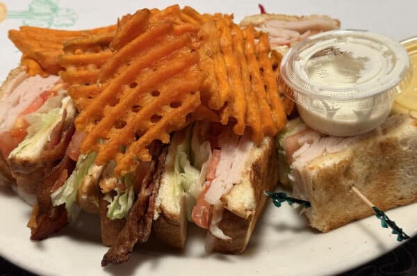 Chubby Checker Triple Decker Club with Sweet Potato Fries Little Anthonys Diner Tucson | Little Anthony's Diner - Restaurant Guide