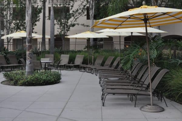 lounge chairs at Grand Pacific Palisades | ROAD TRIP: Tucson to Carlsbad