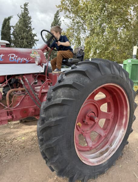 Tractor Photo Spot Apple Annies Kids Willcox Arizona | Apple Annie's Guide: Apple Picking, Corn Maze, Pumpkins, Fall Fun!