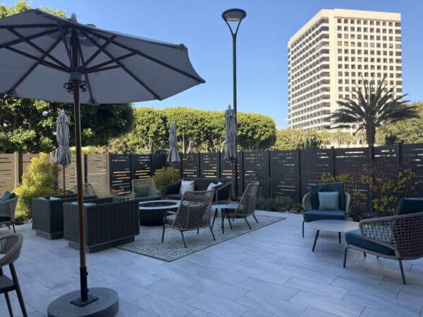 Patio Hyatt Regency Irvine California Private Regency Club | Road Trip: Tucson to Irvine