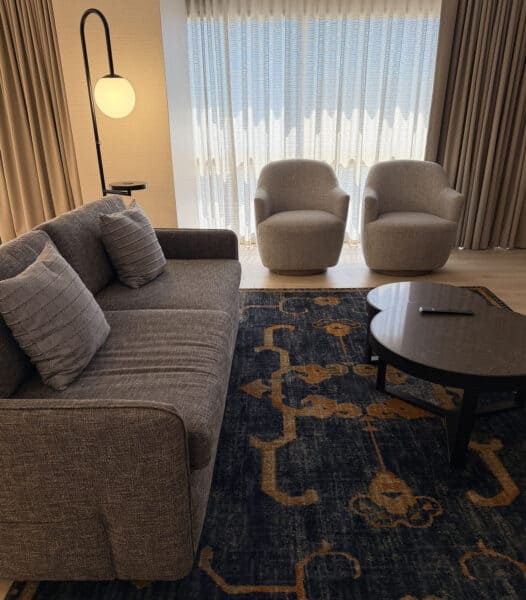 Suite Seating Hyatt Regency Irvine California | Road Trip: Tucson to Irvine