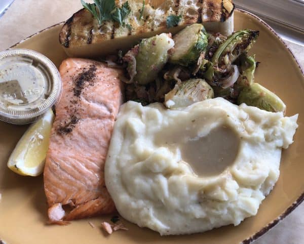 sustainable salmon rustic bread brussels sprouts Urban Plates | Road Trip: Tucson to Irvine