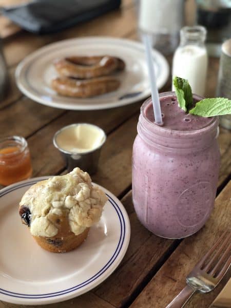 healthy hiker smoothie blueberry crumb muffin four seasons scottsdale | Road Trip Guide: Tucson to Scottsdale