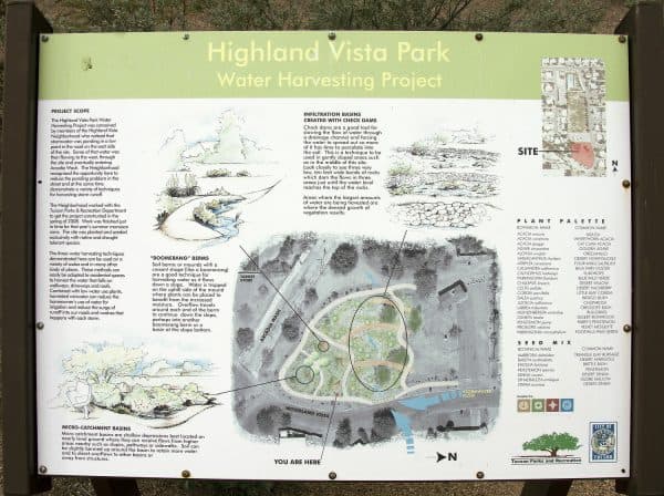 Highland Vista Park Water Harvesting Project Tucson | Park Profile: Highland Vista Park