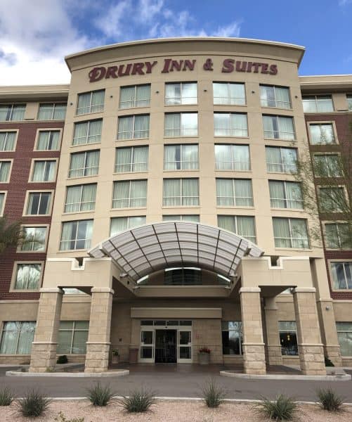 Drury Inn Suites Phoenix Tempe entrance | Road Trip: Tucson to Tempe