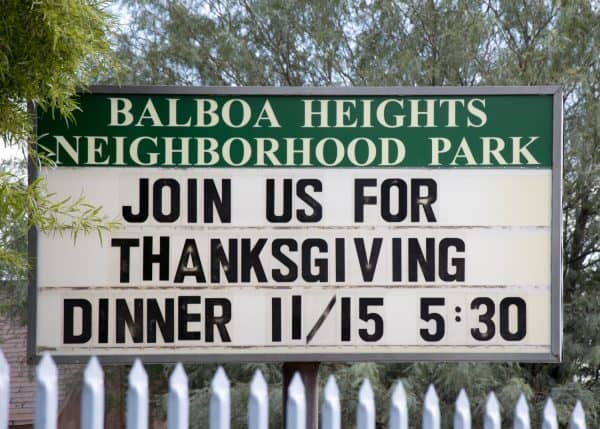 Balboa Heights Neighborhood Park sign events | Park Profile: Balboa Heights Park