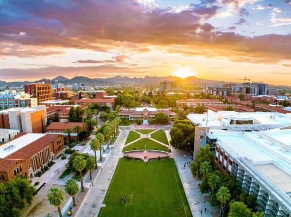 University of Arizona Mall Tucson Sunset | Jobs in Tucson