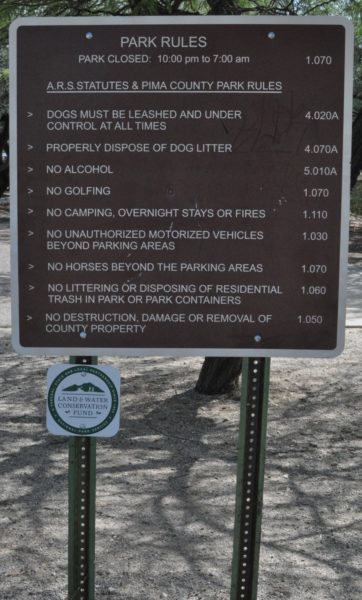 park rules McDonald Tucson | Park Profile: McDonald Park