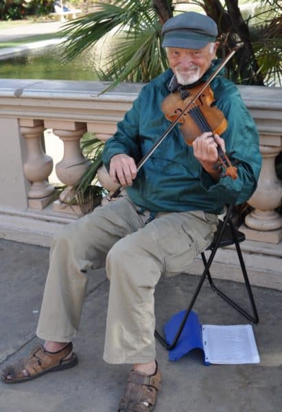 musician violinist Balboa Park | ROAD TRIP: Tucson to San Diego
