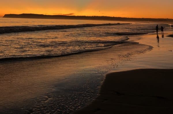 walking sunset Coronado Beach | ROAD TRIP: Tucson to San Diego