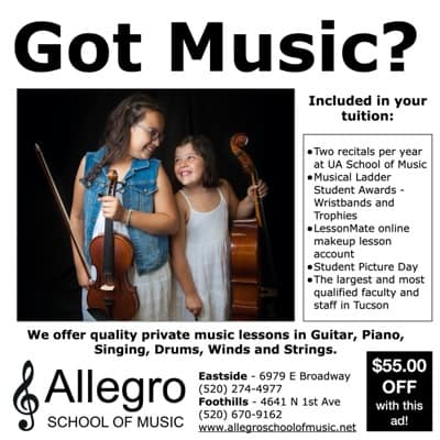 Allegro School of Music Tucson newsletter