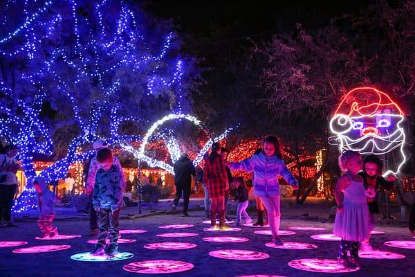 Kids Lighted Step Pads ZooLights Reid Park Zoo Tucson | Holiday Lights in Tucson 2023