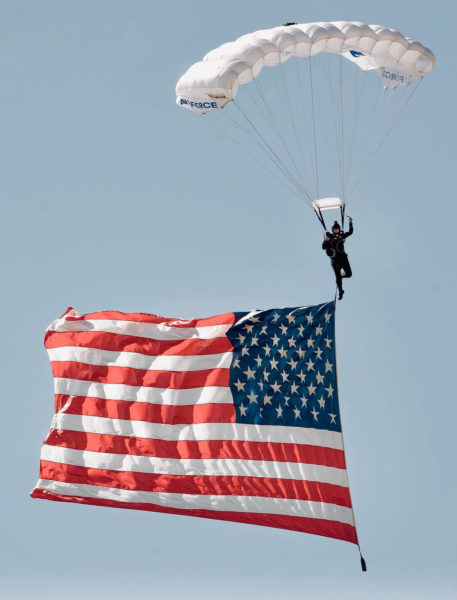Wings of Blue United States Air Force Parachute Team American Flag Thunder Lightning Over Arizona | Thunder and Lightning Over Arizona Air Show | Event Guide