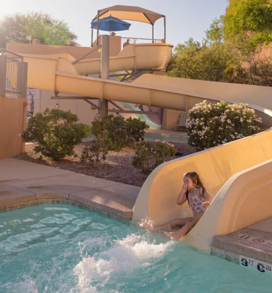 Waterslide JW Marriott Tucson Starr Pass Resort | 5 Best Hotel Pools for Kids in Tucson