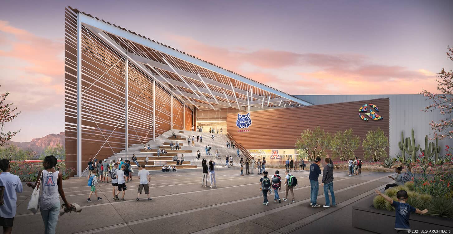 Mosaic Quarter Iceplex Main Entrance Tucson Arizona Hockey Skating 1 | Mosaic Quarter - GIANT Sports & Entertainment Complex Coming to Tucson in 2027