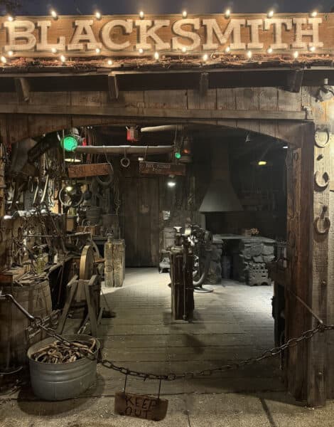 Blacksmith at Work Knotts Berry Farm | Road Trip: Tucson to Knott's Berry Farm
