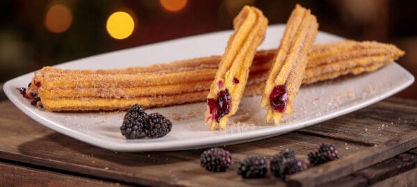 Boysenberry Filled Churros Knotts Berry Farm | Road Trip: Tucson to Knott's Berry Farm