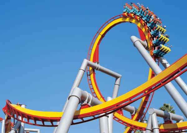Silver Bullet Roller Coaster Knotts Berry Farm | Road Trip: Tucson to Knott's Berry Farm