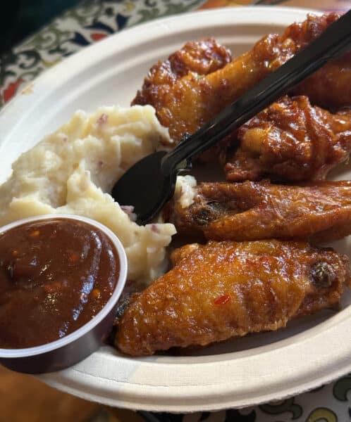 Wings Mashed Potatoes BBQ Meal Deal Knotts Berry Farm | Road Trip: Tucson to Knott's Berry Farm