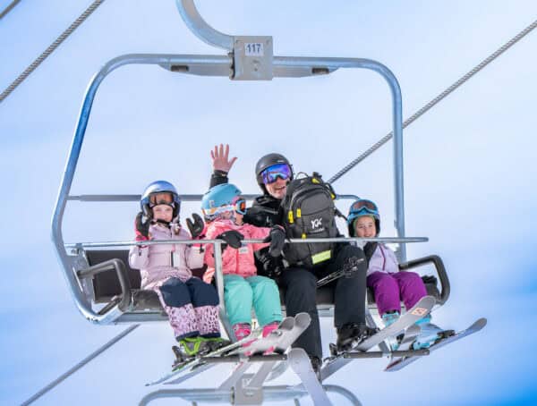 Family Ski Lift Father Daughters Arizona Snowbowl Flagstaff | Ultimate Guide to Arizona Snowbowl
