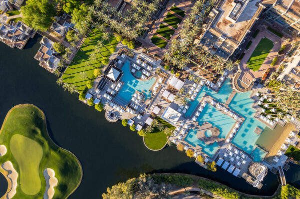 Grand Hyatt Scottsdale Resort Drone Swimming Arizona | Road Trip Guide: Tucson to Scottsdale