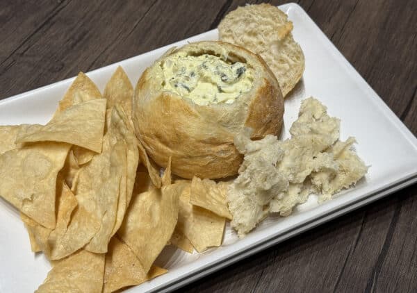 Appetizer Spinach Artichoke Dip Bread Bowl Roadies Tucson | Roadies Guide - Lanes, Games, Gastropub!