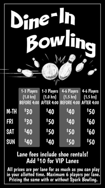 Dine In Bowling Roadies Prices Tucson | Roadies Guide - Lanes, Games, Gastropub!