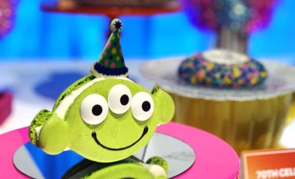 Alien Pizza Planet Macaroooon Birthday Cake Buttercream Little Green Men | Disneyland's 70th Anniversary - New Shows, Fun Rides, and Delectable Treats