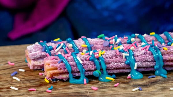 Churro Cart 70th Disneyland Blue Rasberry Icing Sprinkles | Disneyland's 70th Anniversary - New Shows, Fun Rides, and Delectable Treats