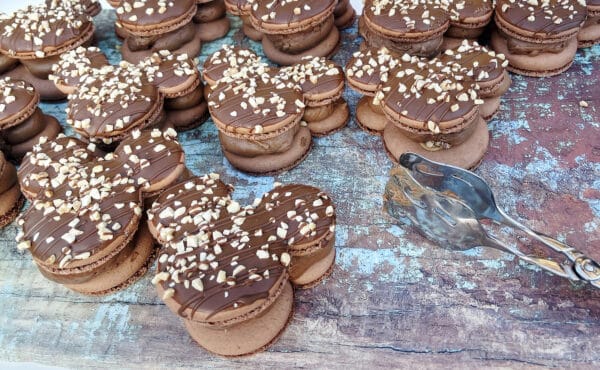 Macaroon Choclate Disneyland Mickey Ears | Disneyland's 70th Anniversary - New Shows, Fun Rides, and Delectable Treats