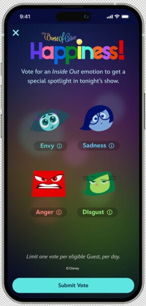 World Color Happiness Voting Disneyland Emotions | Disneyland's 70th Anniversary - New Shows, Fun Rides, and Delectable Treats