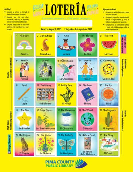 Loteria Summer Reading Program Pima County Public Library Tucson | Summer Reading Programs in Tucson 2025