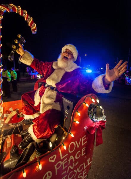 Santa Claus at Parade of Lights in Downtown Tucson 4th Avenue | Holiday Lights in Tucson 2025