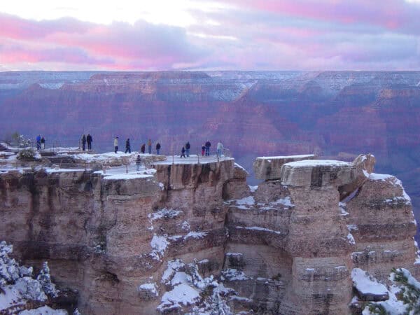 Winter Sunset Mather Point Grand Canyon National Park Arizona | Grand Canyon National Park | Ultimate Guide to Arizona's Iconic Landmark