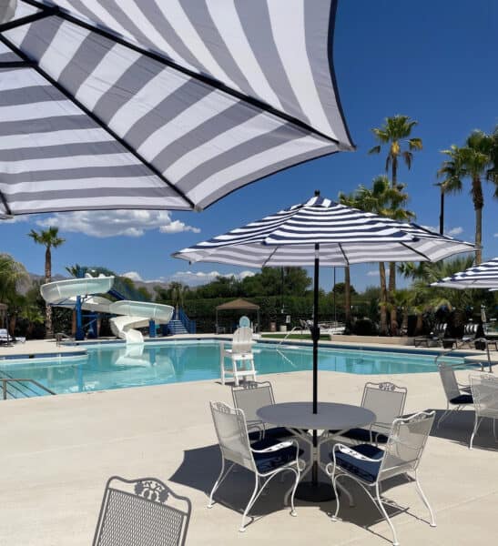 Tucson Country Club Swimming Pool Waterslide Seating | Neighborhood Spotlight: Tucson Country Club Estates